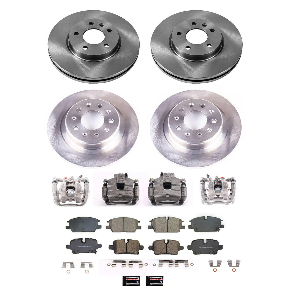Power Stop 2021 Chevrolet Malibu Front and Rear Autospecialty Kit w/Cals