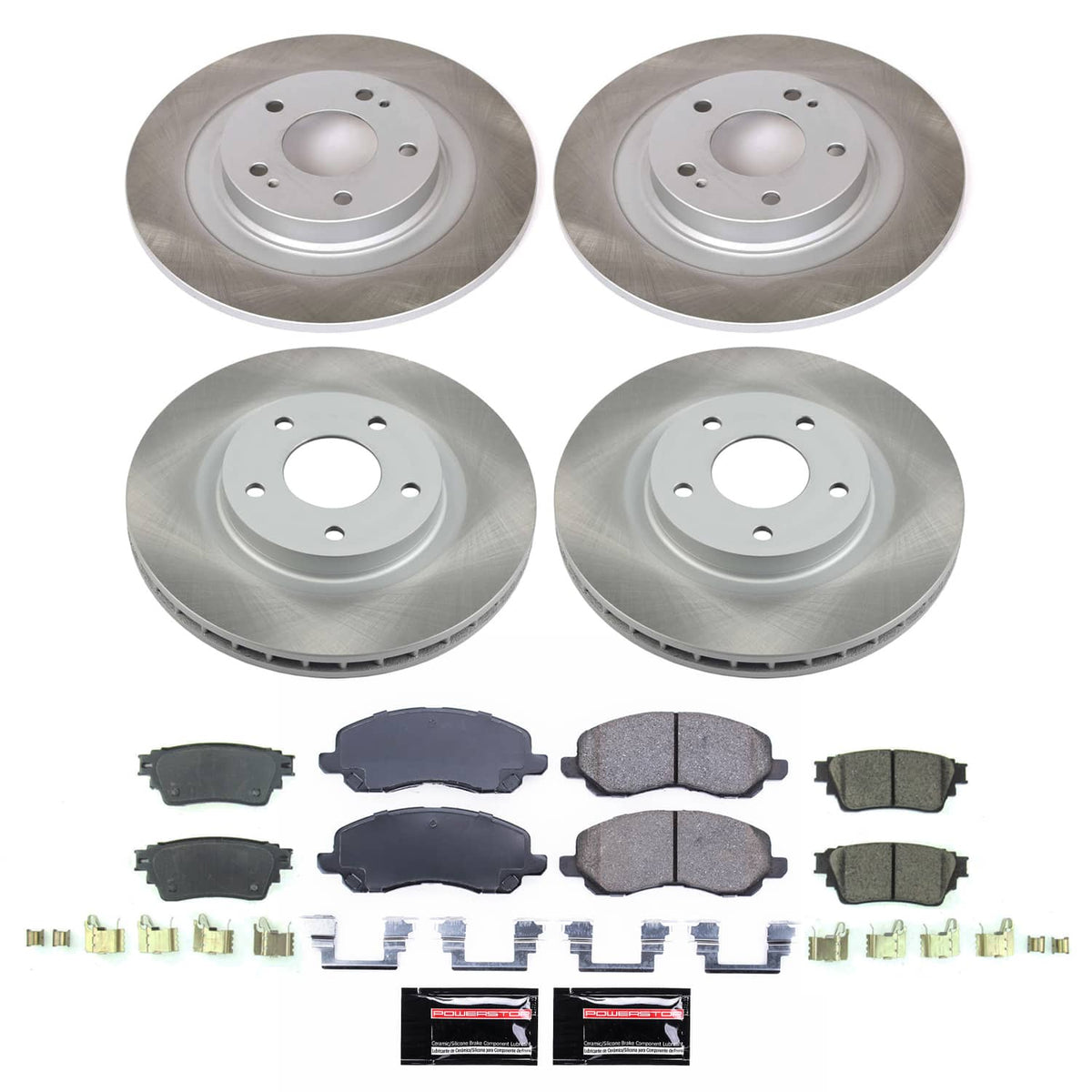 Power Stop 17-20 Mitsubishi Outlander Front and Rear Semi-Coated Rotor Kit
