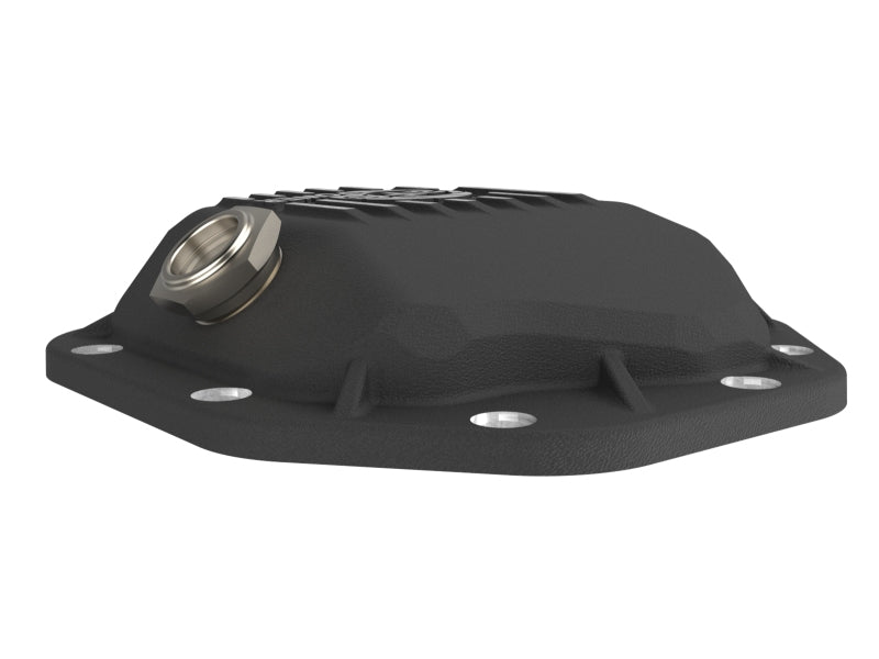 aFe 19-25 GM Trucks Front Diff Cover - Black w/ Machined Fins