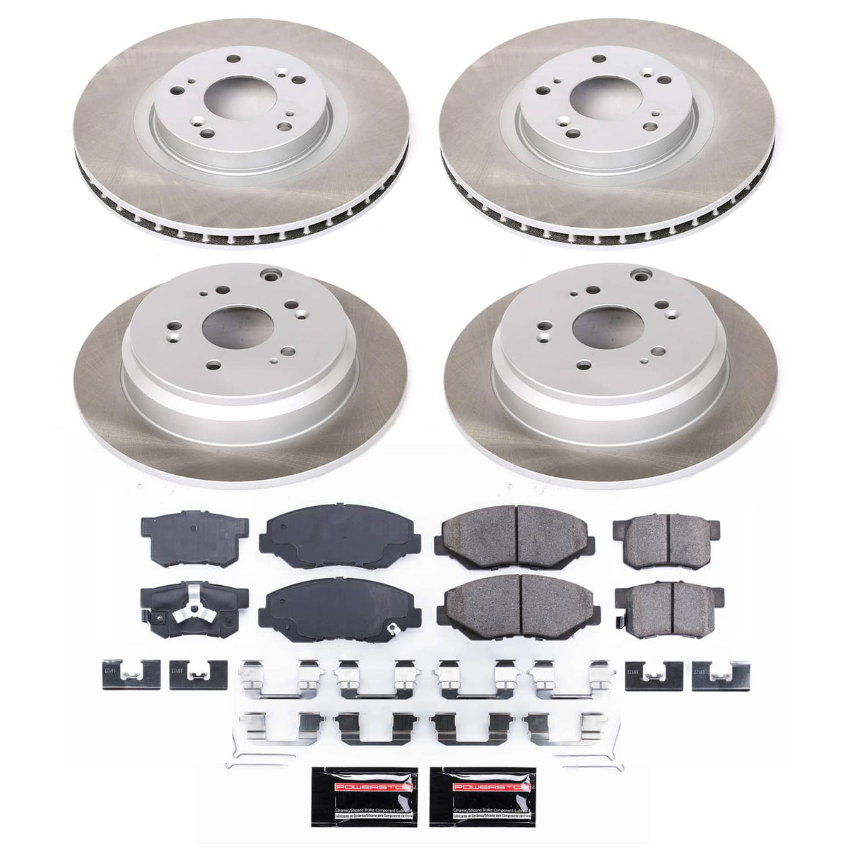Power Stop 05-06 Honda CR-V Front and Rear Semi-Coated Rotor Kit