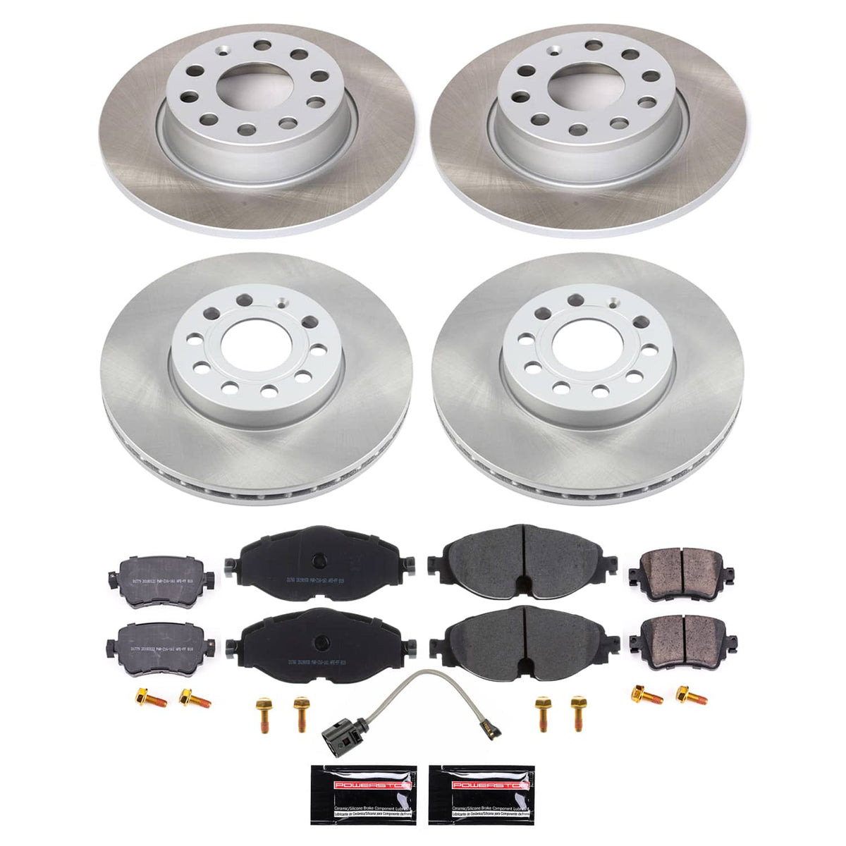 Power Stop 15-21 Volkswagen Golf Front and Rear Semi-Coated Rotor Kit