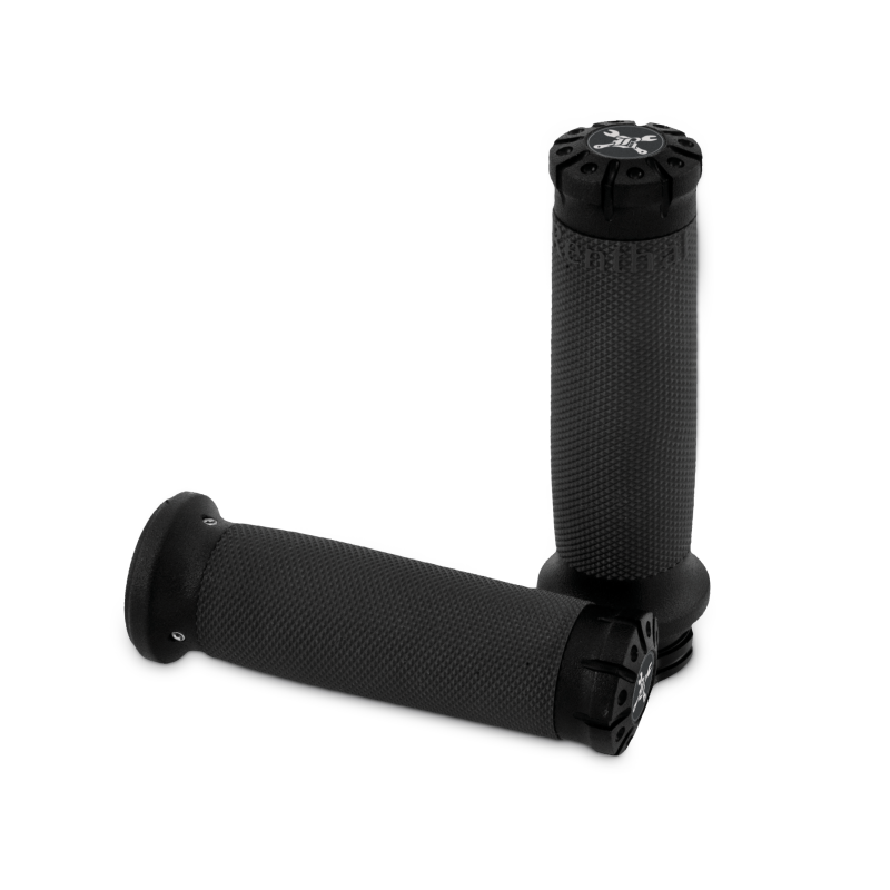 Burly Brand 08-24 H-D TBW Set Hawk Billet Handle Grip Set - Textured Black