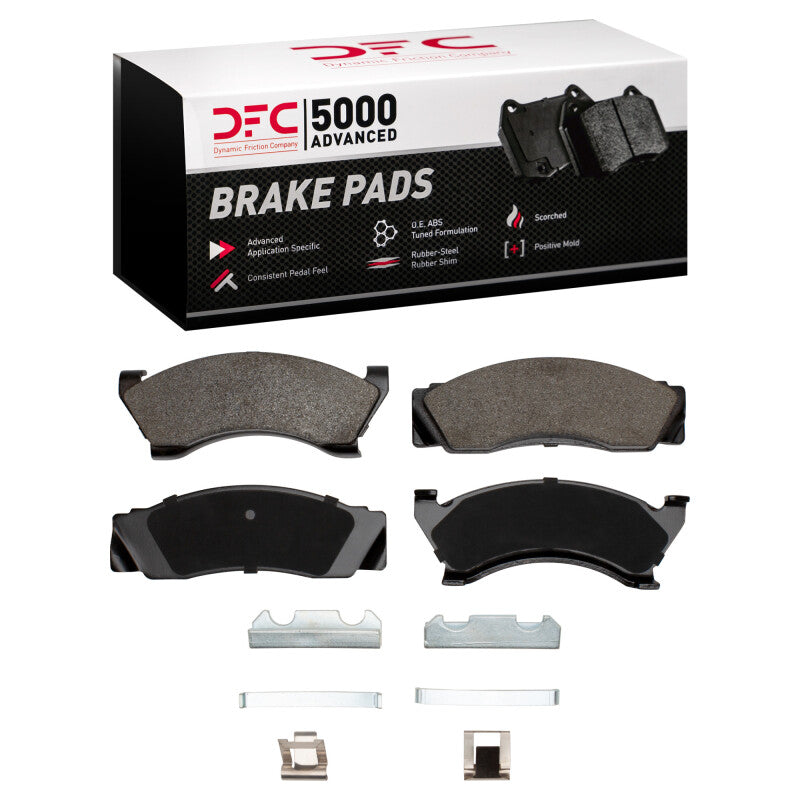 DFC 75-80 Ford LTD Rear 5000 Advanced Semi Metallic Brake Pads and Hardware Kit