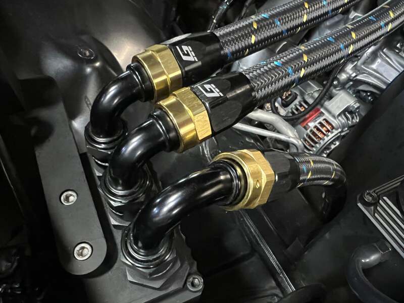 GReddy AN12 REUSABLE HOSE NYLON BRAIDED BLACK/GOLD/BLUE (PRICED PER FOOT)