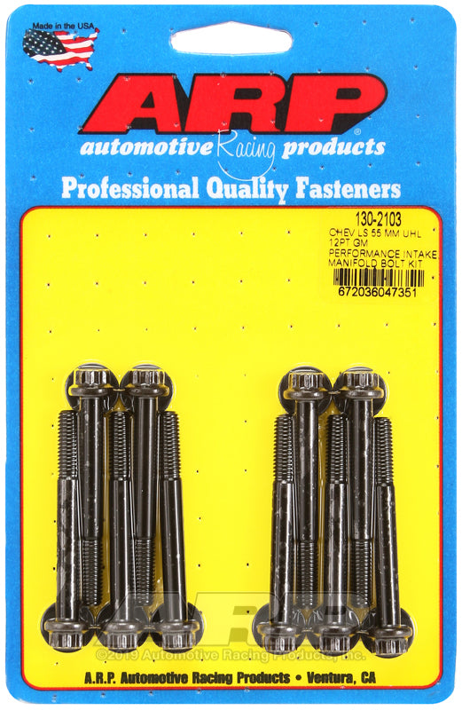 ARP Chevy LS 55mm UHL 12pt GM Performance intake manifold bolt kit