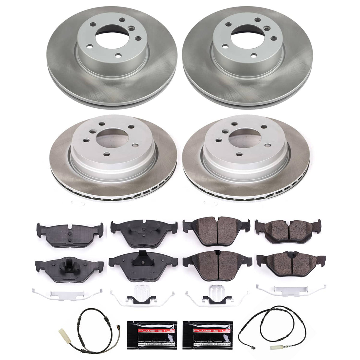 Power Stop 13-15 BMW X1 Front and Rear Semi-Coated Rotor Kit