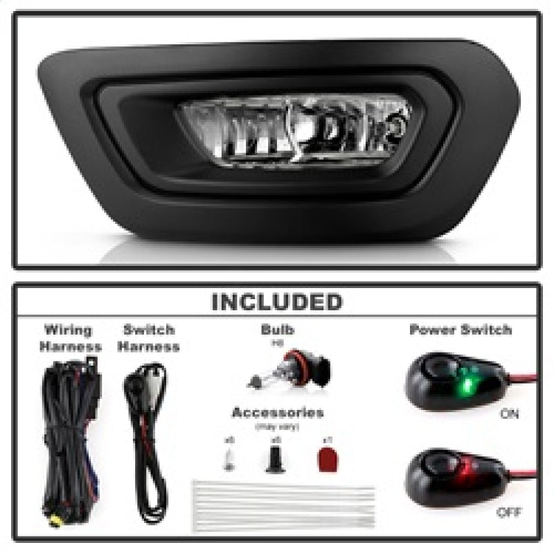 Spyder 20-24 Ford Transit OEM Halogen Fog Lights w/Switch - Clear (FL-FTRAN20-C)