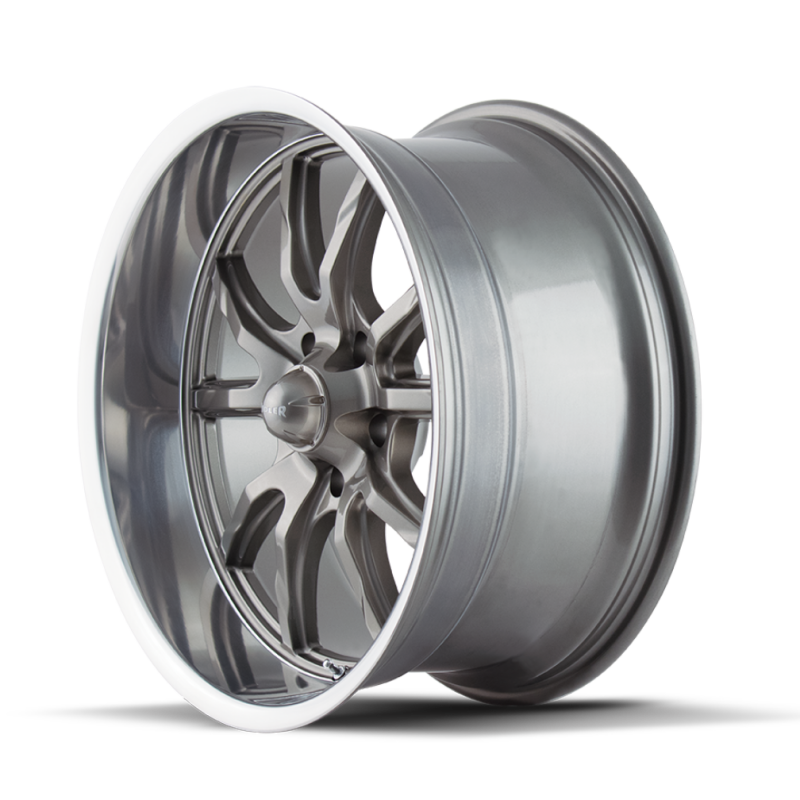 Ridler 650 18x9.5 / 5x120.65 BP / 0mm Offset / 83.82mm Hub Gloss Grey Polished Wheel