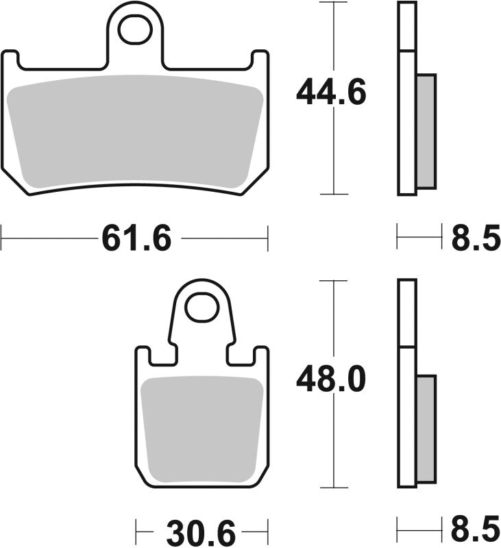 Brembo OE 07-14 Yamaha YZF R1 (4-pad) 1000cc Sinter Brake Pad - Front