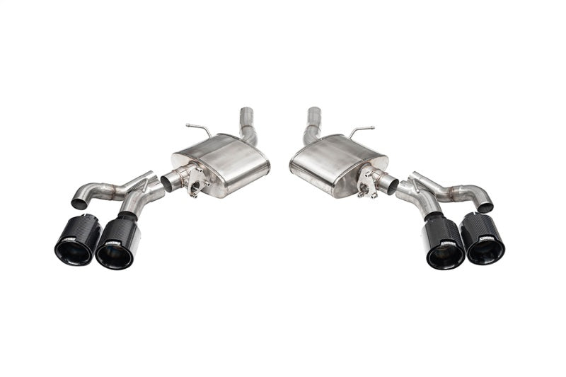 Corsa 22-25 Caddy CT5-V Blackwing 3in Axle-Back - Act. Exh. - Dual Rear Exit - Twin 4.5in Blk CF Tip