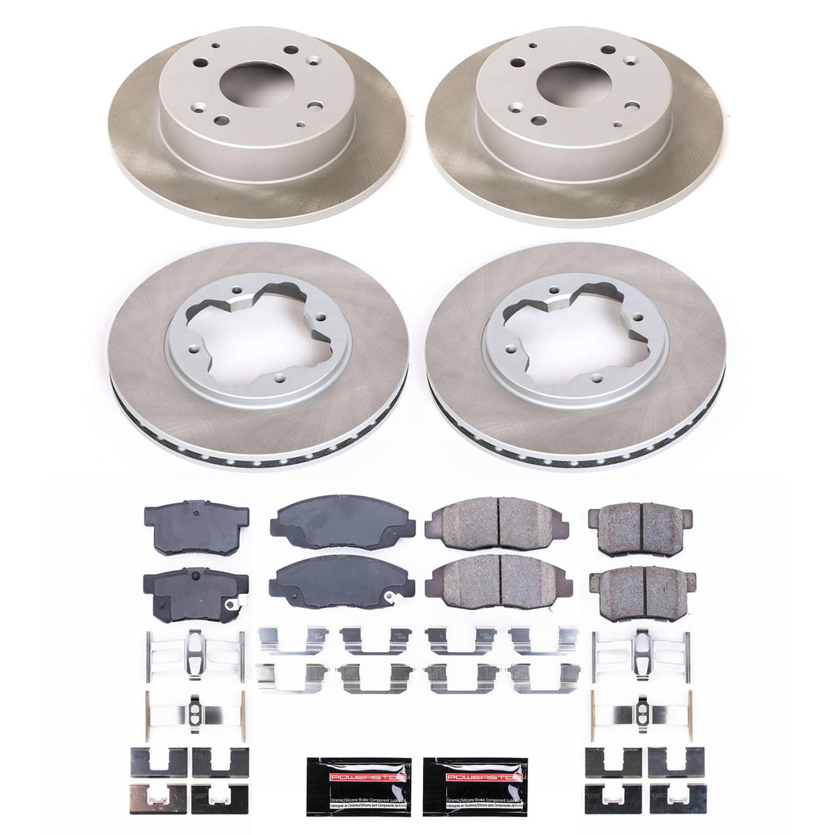 Power Stop 1997 Acura CL Front and Rear Semi-Coated Rotor Kit