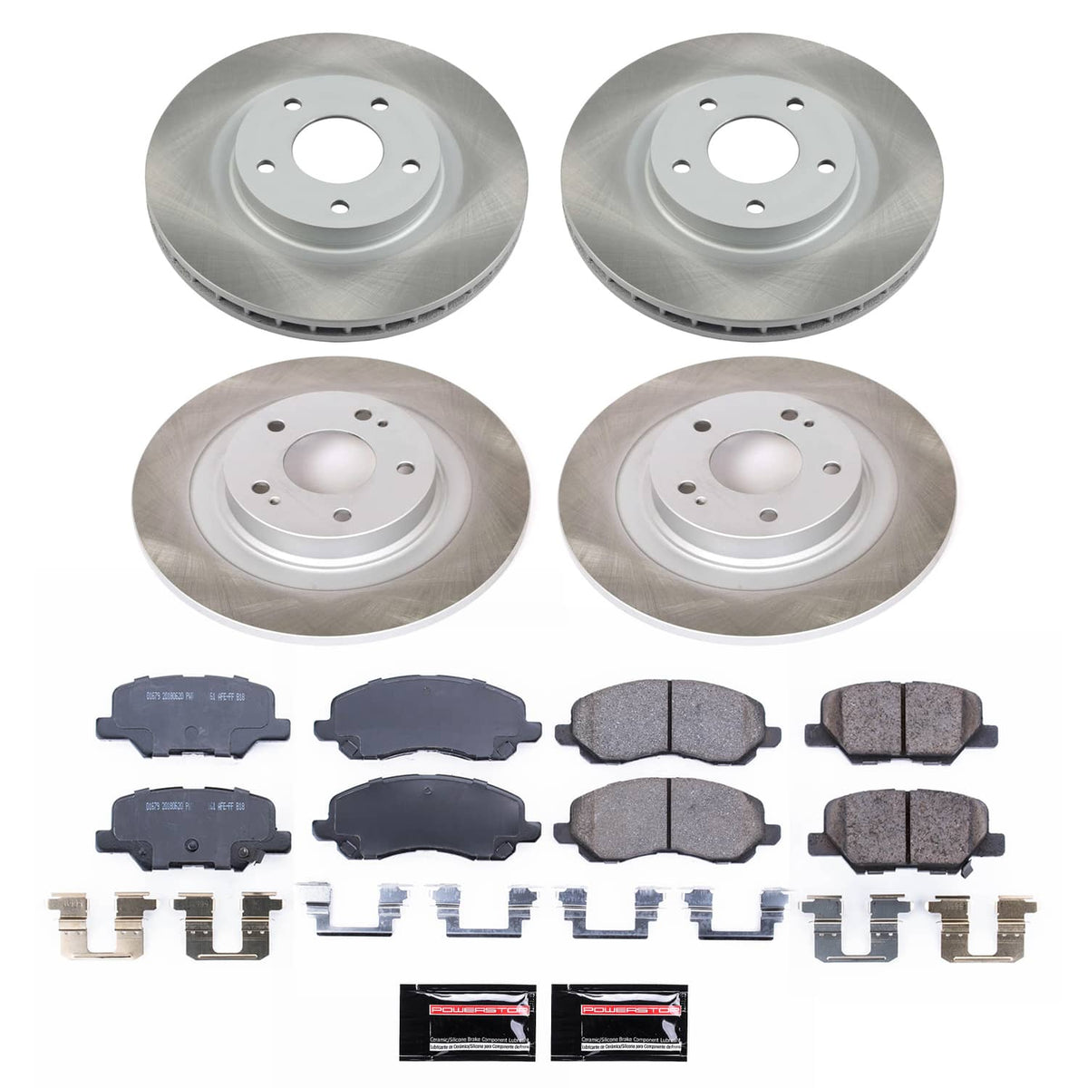 Power Stop 14-18 Mitsubishi Outlander Front and Rear Semi-Coated Rotor Kit