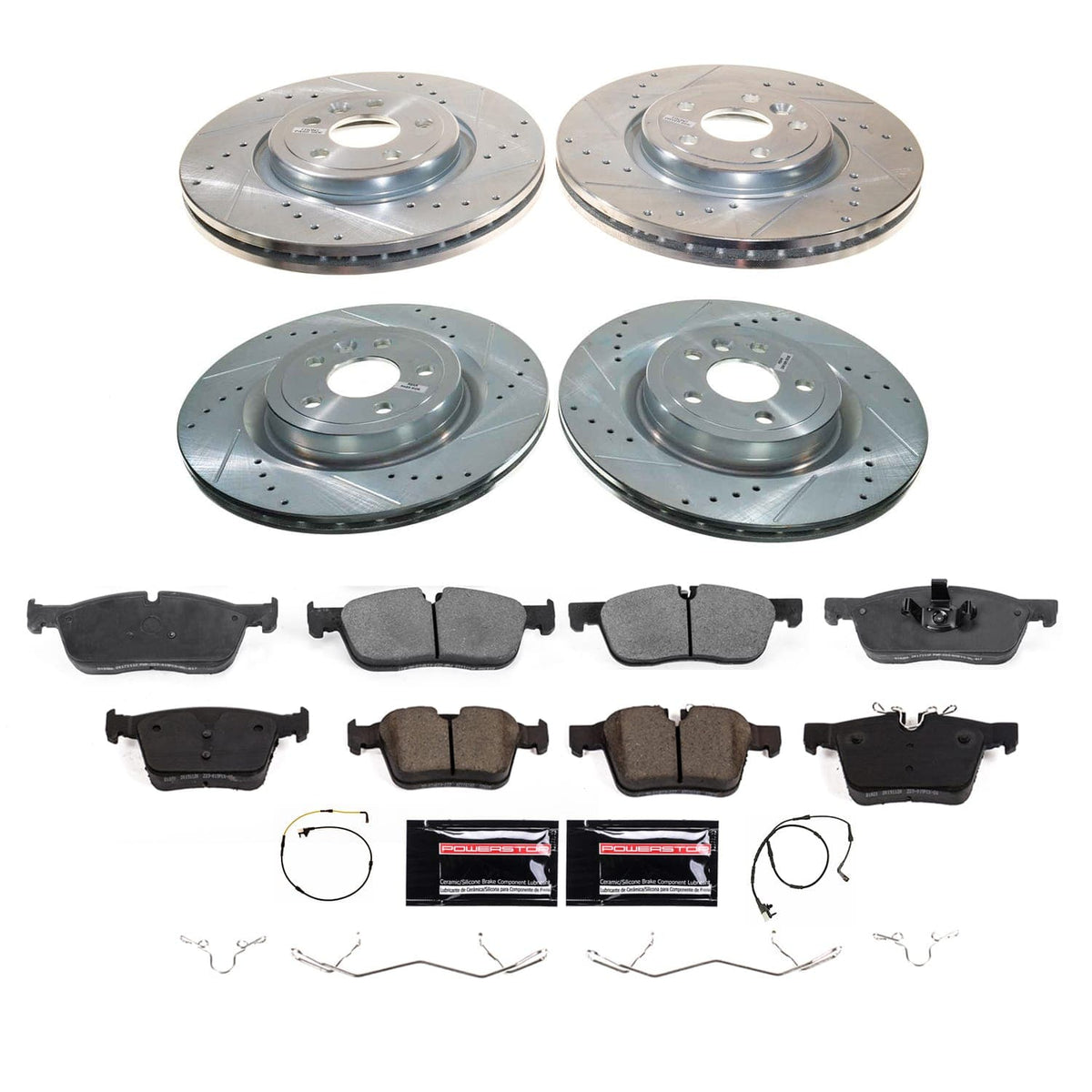 Power Stop 17-20 Jaguar F-Pace Front and Rear Z23 Evolution Brake Kit