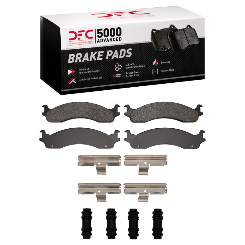 DFC 98-03 Dodge Ram 2500 Van Front 5000 Advanced Semi Metallic Brake Pads and Hardware Kit