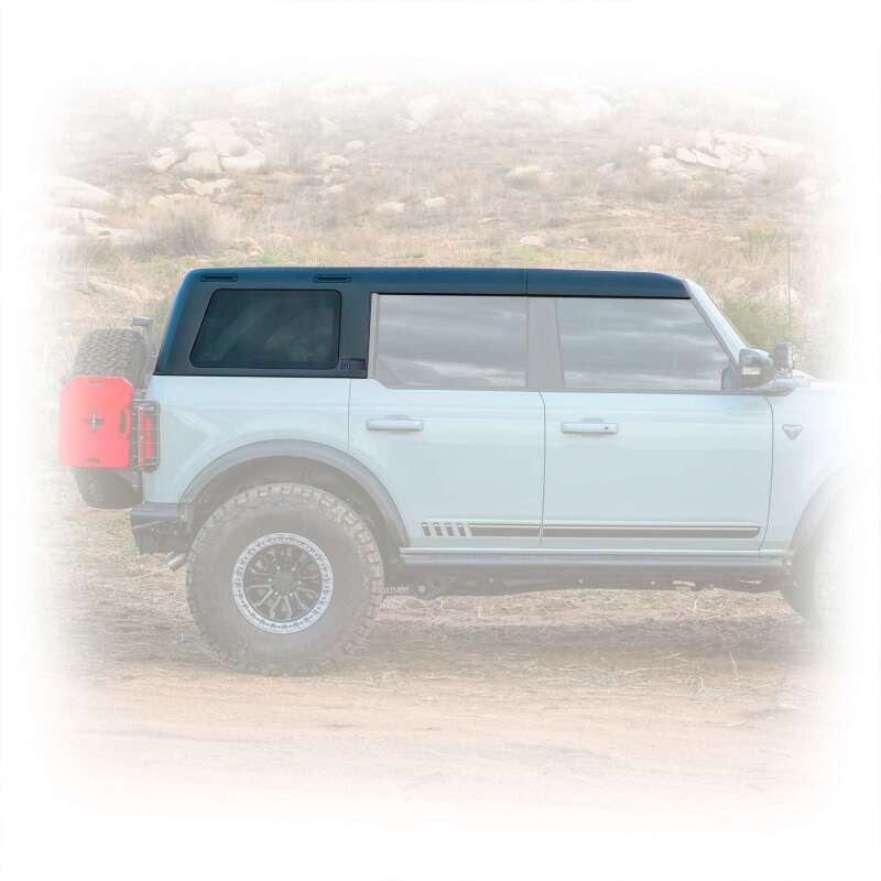 Turn Offroad 2021+ Ford Bronco 4 Dr Hardtop Defroster Side Badge Delete - TXT BLK