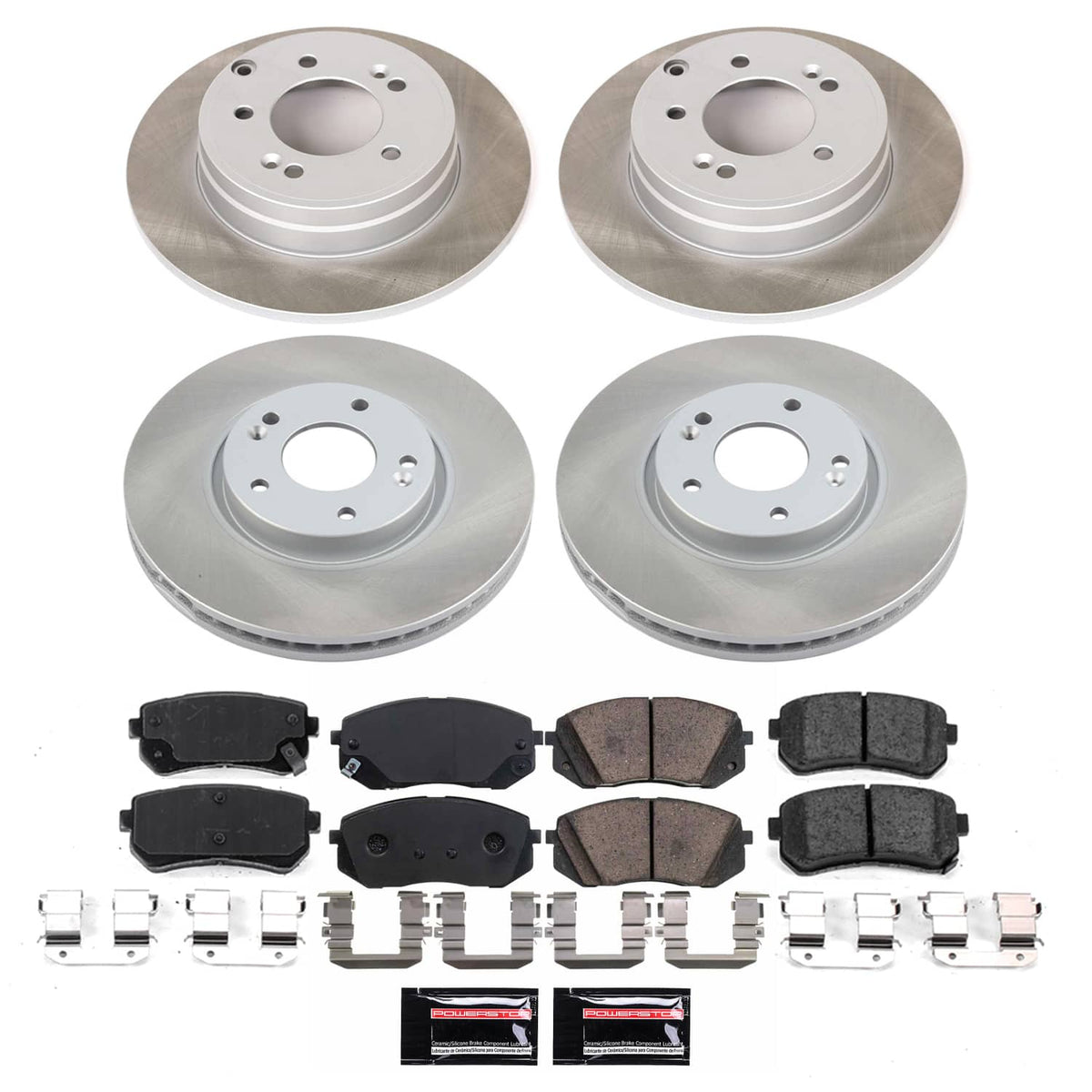 Power Stop 2017 Kia Optima Front and Rear Semi-Coated Rotor Kit