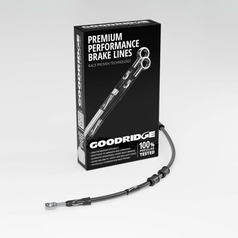 Goodridge 17-20 HD FLTR Multi Model -2in Clutch Line Kit - Black
