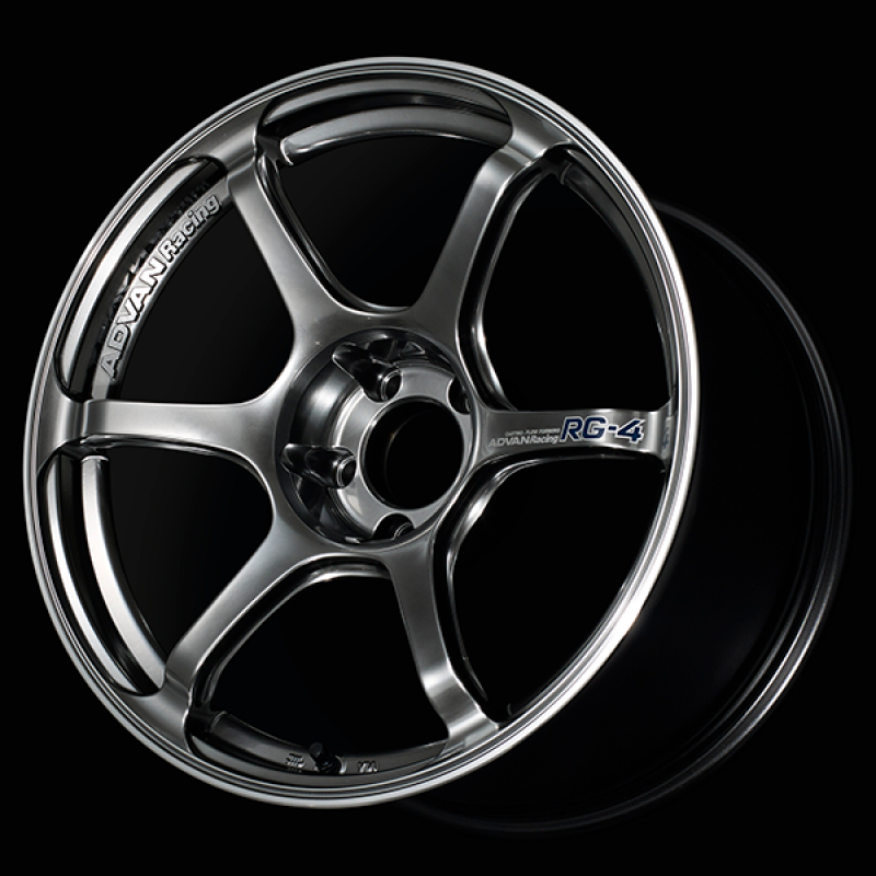 Advan RG-4 17x8.5 / +45 Offset / 5x114.3 / 73mm Bore / Racing Hyper Black and Ring