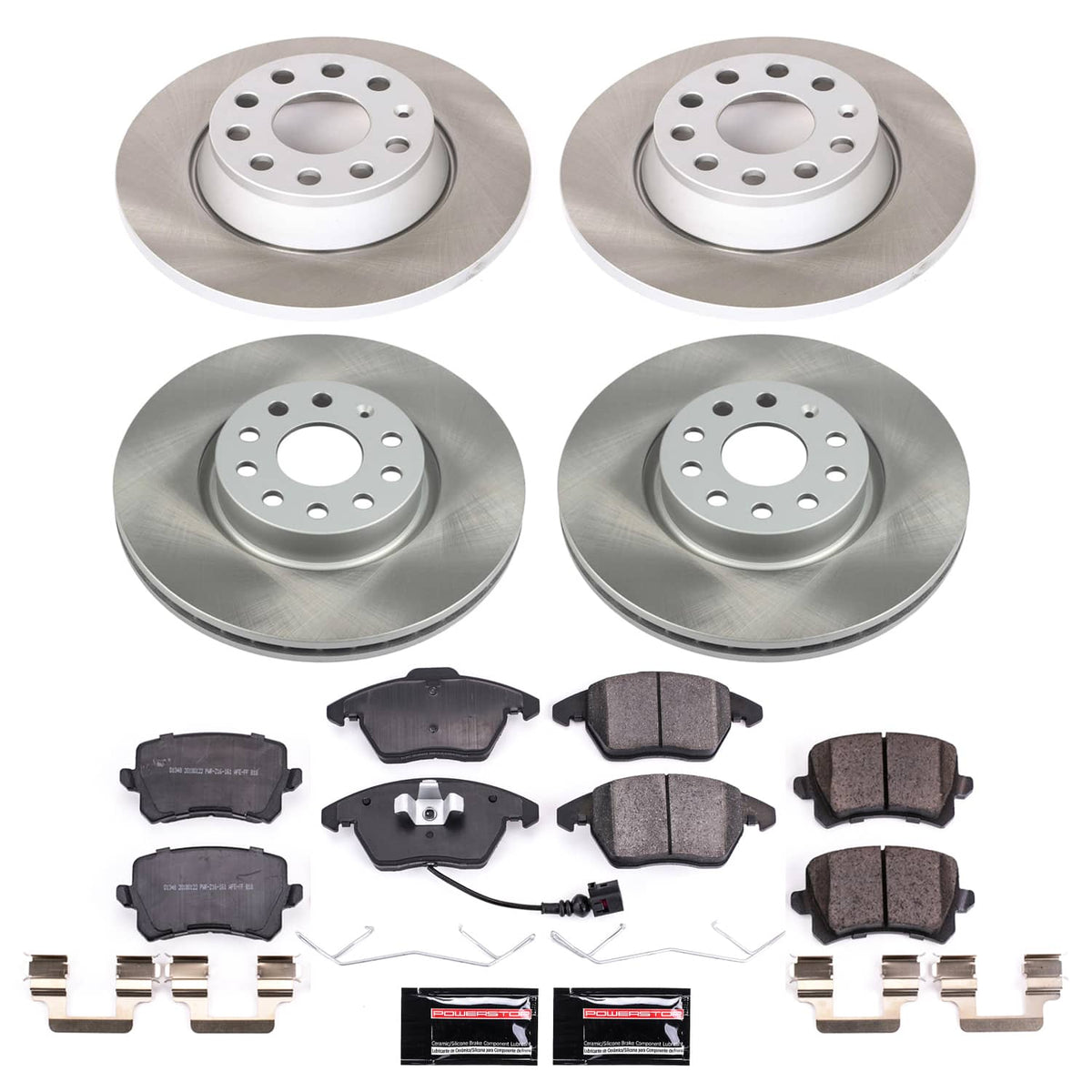 Power Stop 09-17 Volkswagen CC Front and Rear Semi-Coated Rotor Kit