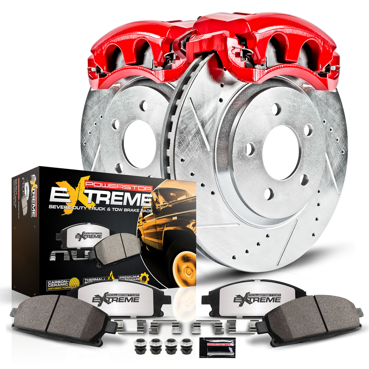 Power Stop 20-21 Chevrolet Silverado 3500 HD Front Z36 Truck & Tow Brake Kit w/Calipers