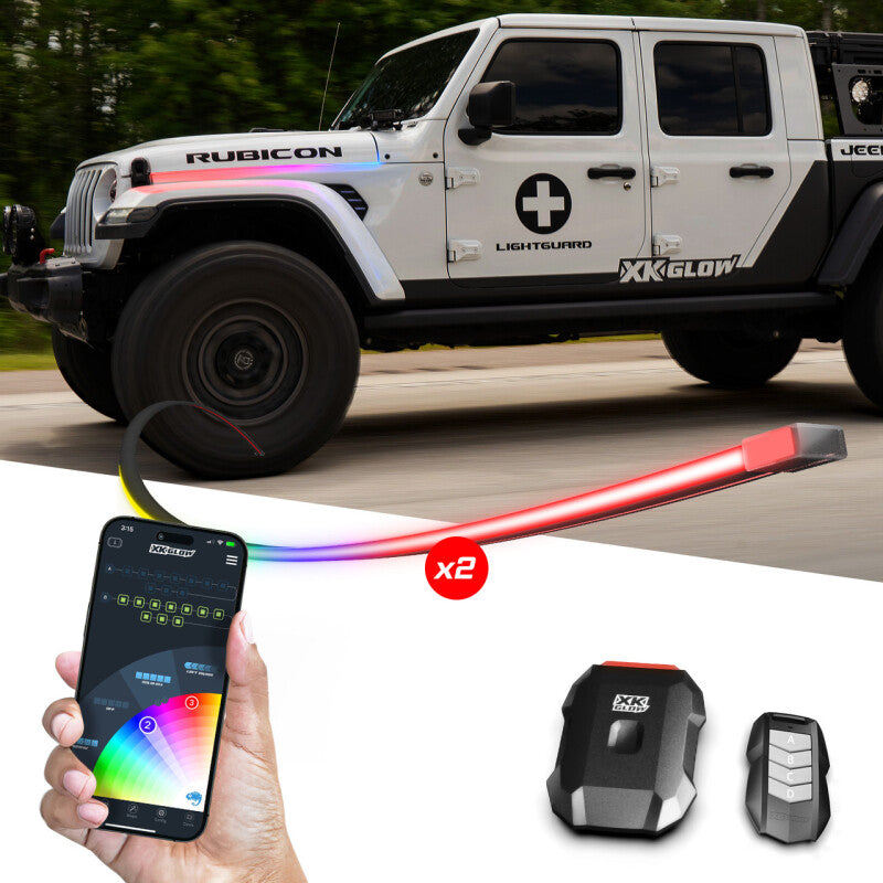 XK Glow Addressable Accent Light Strip Kit For Jeep