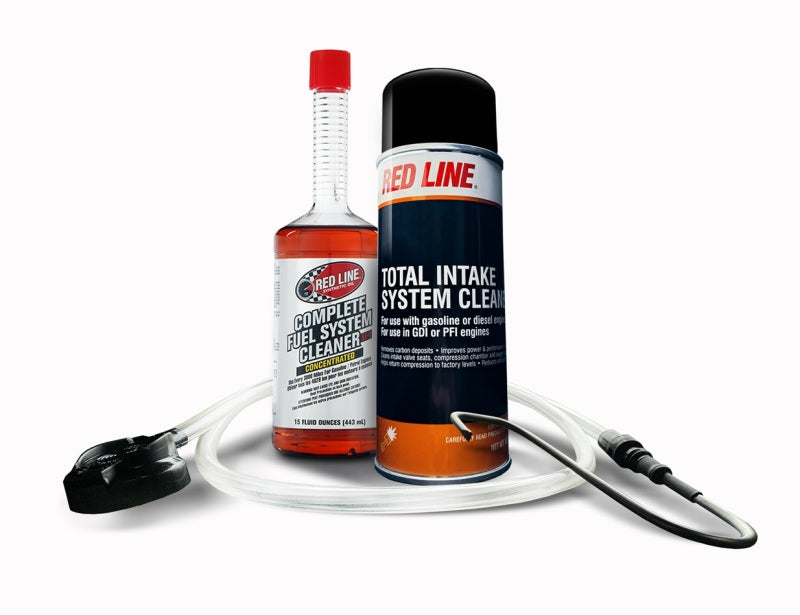Red Line Complete Fuel System Service Kit - Intake Cleaner/Tank Additive/S-Hook Applicator w/Hose