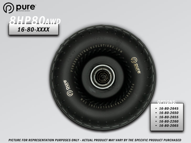 Pure Drivetrain 8HP80 High Performance Billet Race Torque Converter - 26/50 Stator - AWD