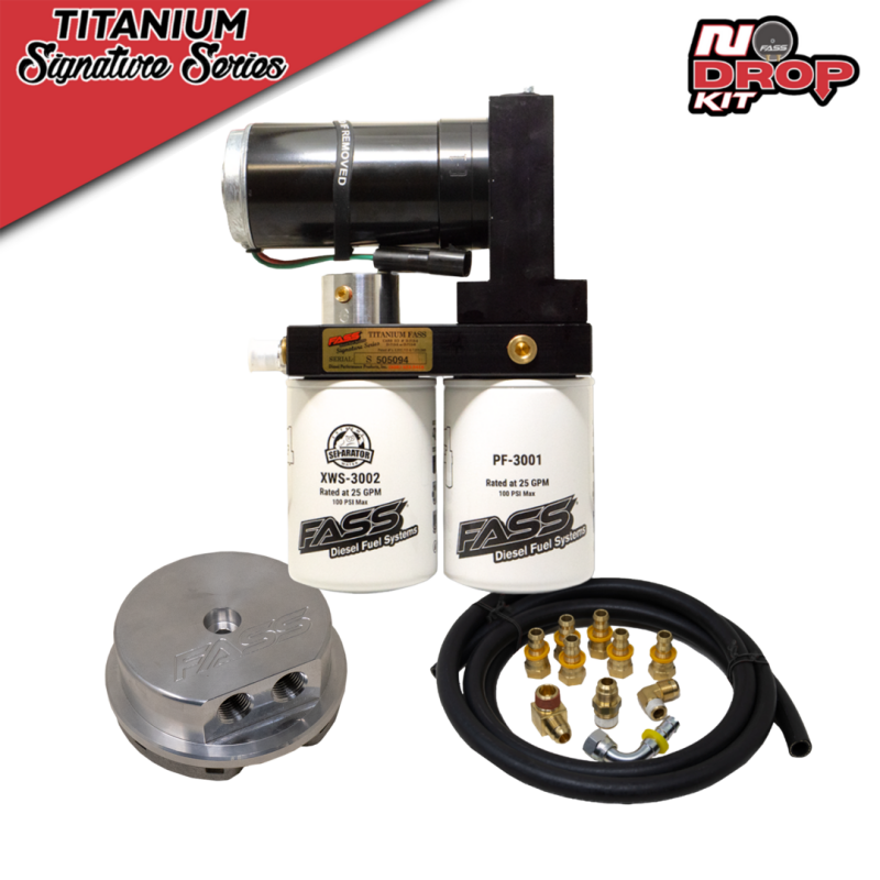 FASS 00-05 Ford Powerstroke F250/F350 (Excursion 6.0 and 7.3L) 140gph No Drop Titanium Fuel System