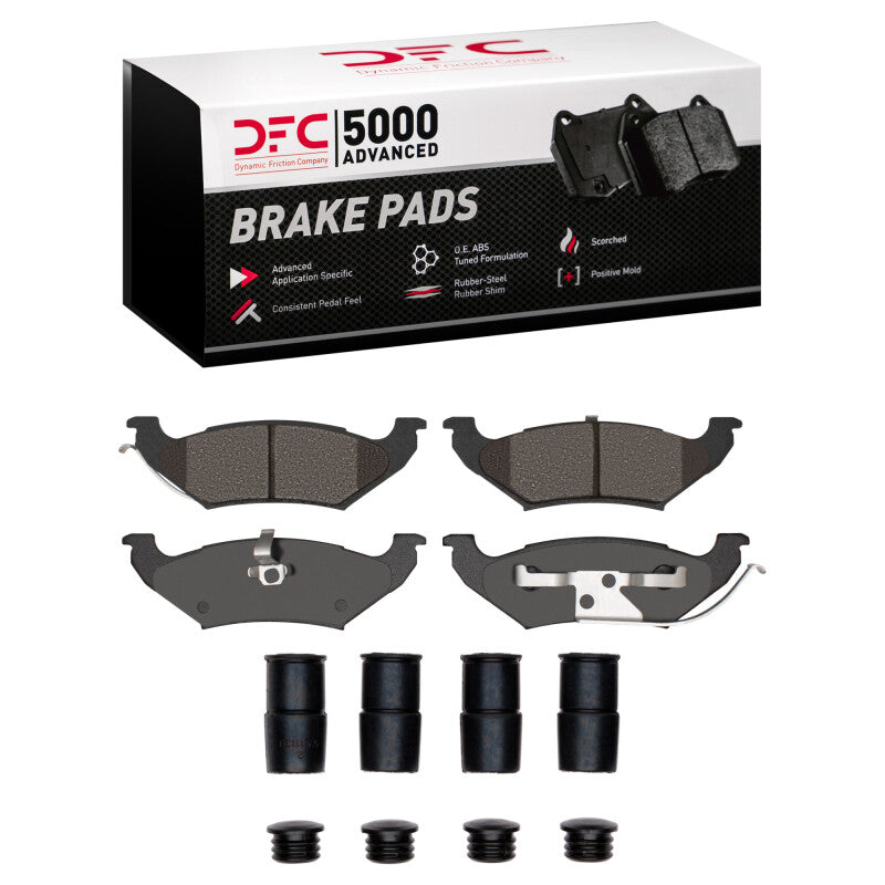 DFC 97-00 Chrysler Town & Country Rear 5000 Advanced Semi Metallic Brake Pads and Hardware Kit