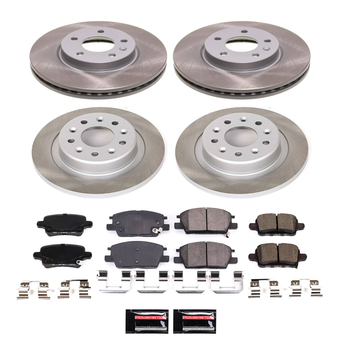 Power Stop 2019 Buick LaCrosse Front and Rear Semi-Coated Rotor Kit