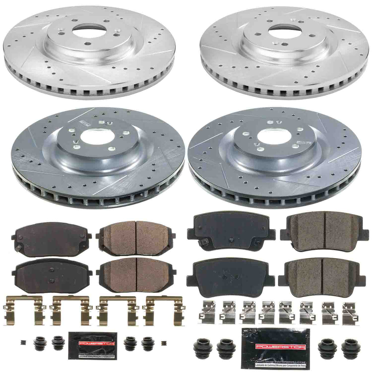 Power Stop 22-23 Hyundai Sonata Front and Rear Z23 Evolution Brake Kit