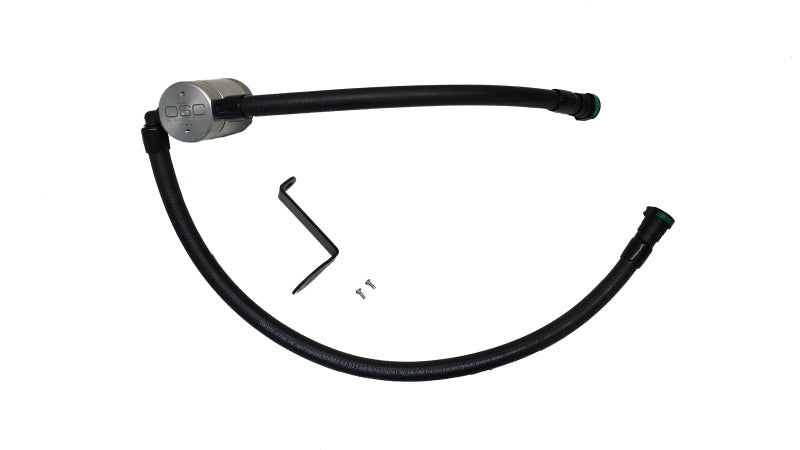 J&amp;L 23-26 Ford F-250/F-350 6.8L;7.3L Oil Separator 3.0 Passenger Side - Clear Anodized