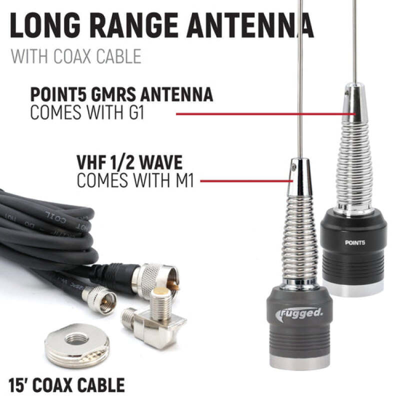 Rugged Radios Kawasaki Teryx4/Teryx5 H2 Comp Comm Kit w/ BT Intercom & 2-Way - 696/M1 VHF Bus Band