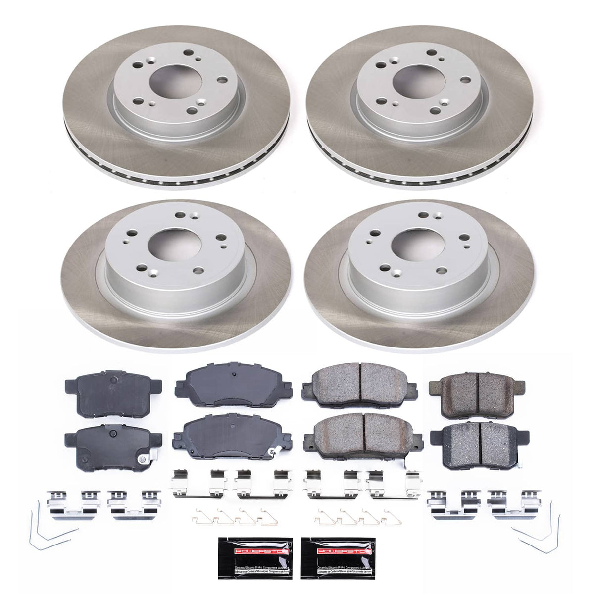 Power Stop 16-17 Honda Accord Front and Rear Semi-Coated Rotor Kit