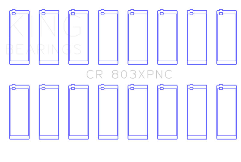 King Engine Bearings Chevrolet SBC 265CI/283CI/327CI (Size 010) Connecting Rod Bearing Set of 8