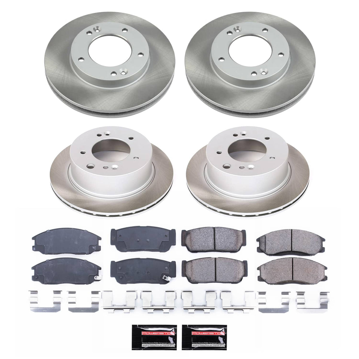 Power Stop 03-06 Kia Sorento Front and Rear Semi-Coated Rotor Kit