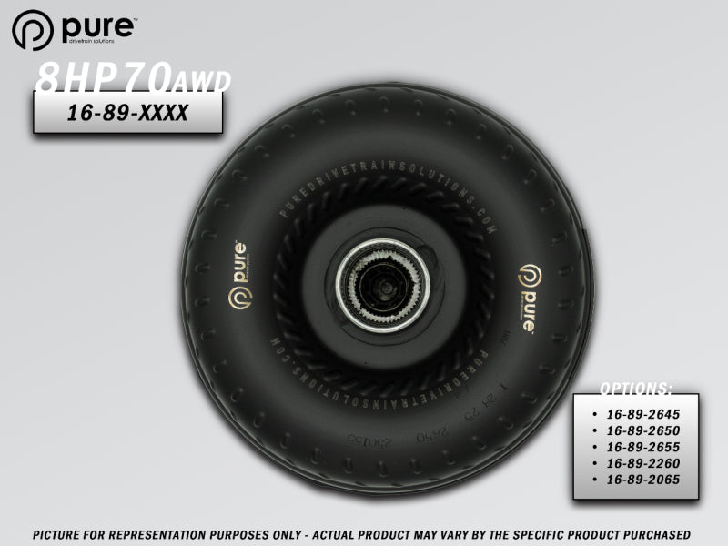 Pure Drivetrain 8HP70 High Performance Billet Race Torque Converter - 26/55 Stator - AWD