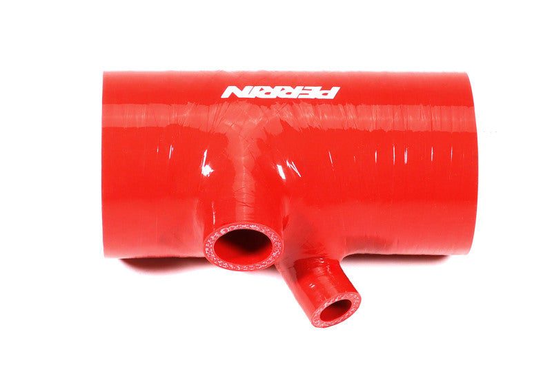 PERRIN 22-24 Subaru WRX / 20-25 LGT & OBXT Turbo Inlet Hose w/Turbo Adapter Flange (Short) - Red