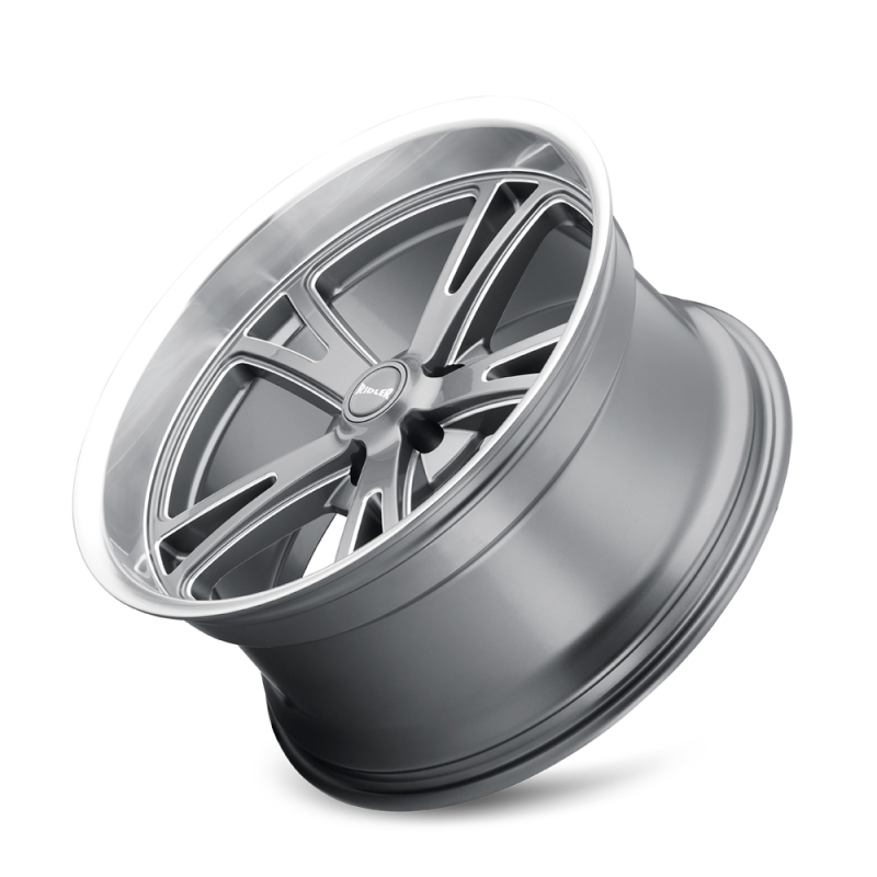 Ridler 606 20x10 / 5x127 BP / 0mm Offset / 83.82mm Hub Gloss Grey Machined Wheel