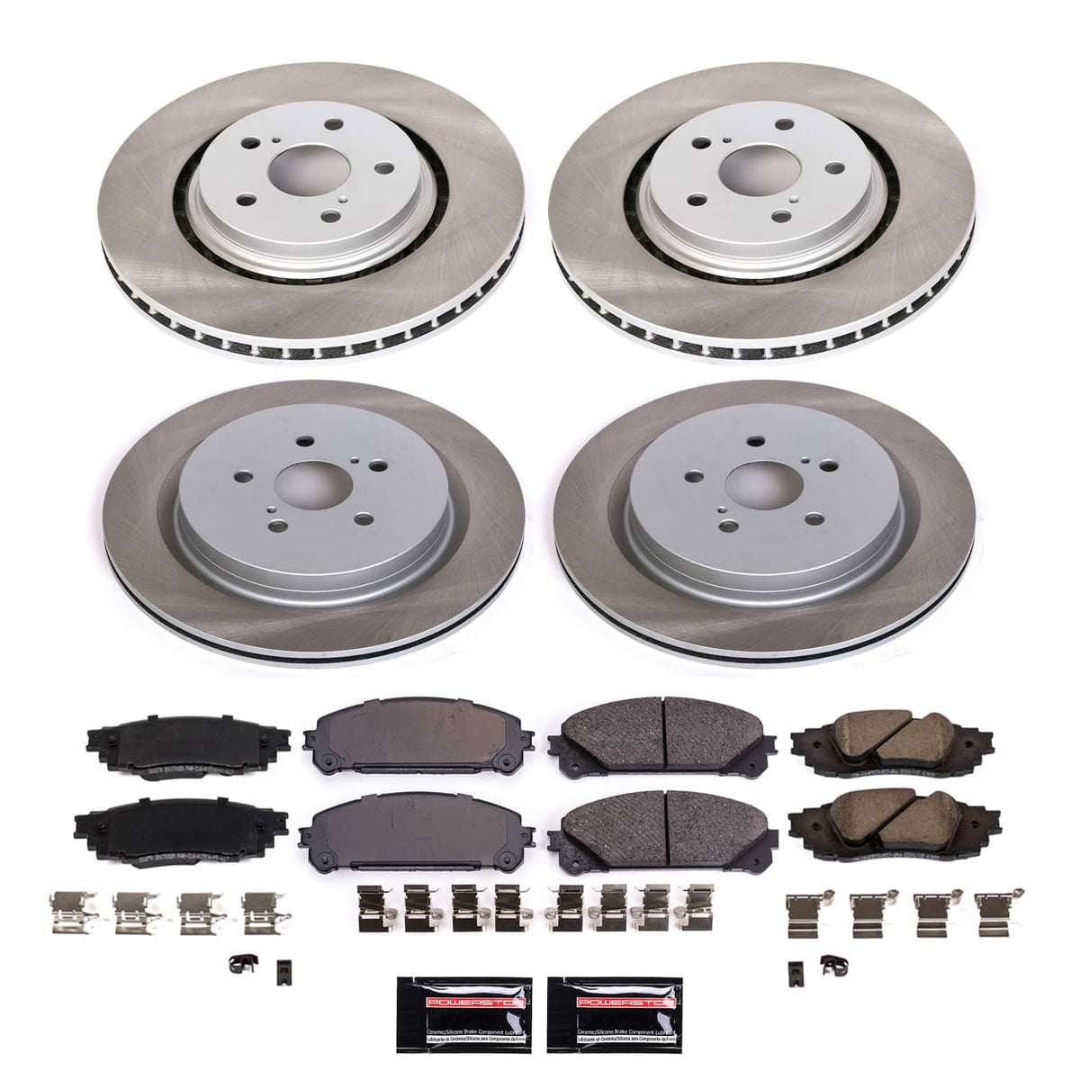 Power Stop 16-22 Lexus RX350 Front and Rear Semi-Coated Rotor Kit