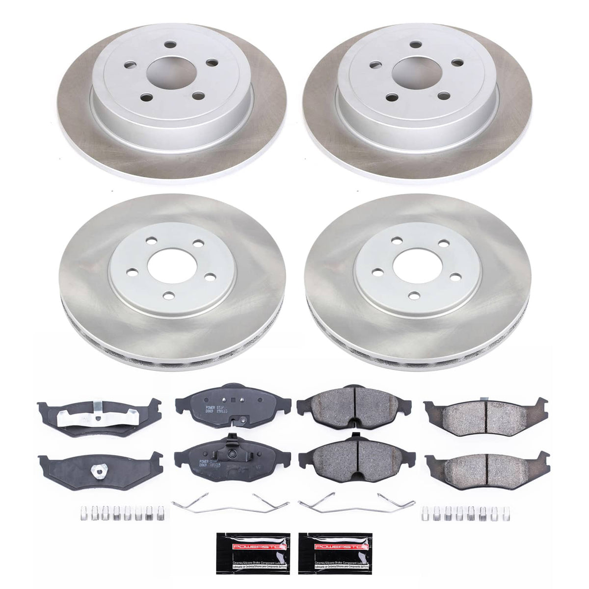 Power Stop 01-06 Dodge Stratus Front and Rear Semi-Coated Rotor Kit