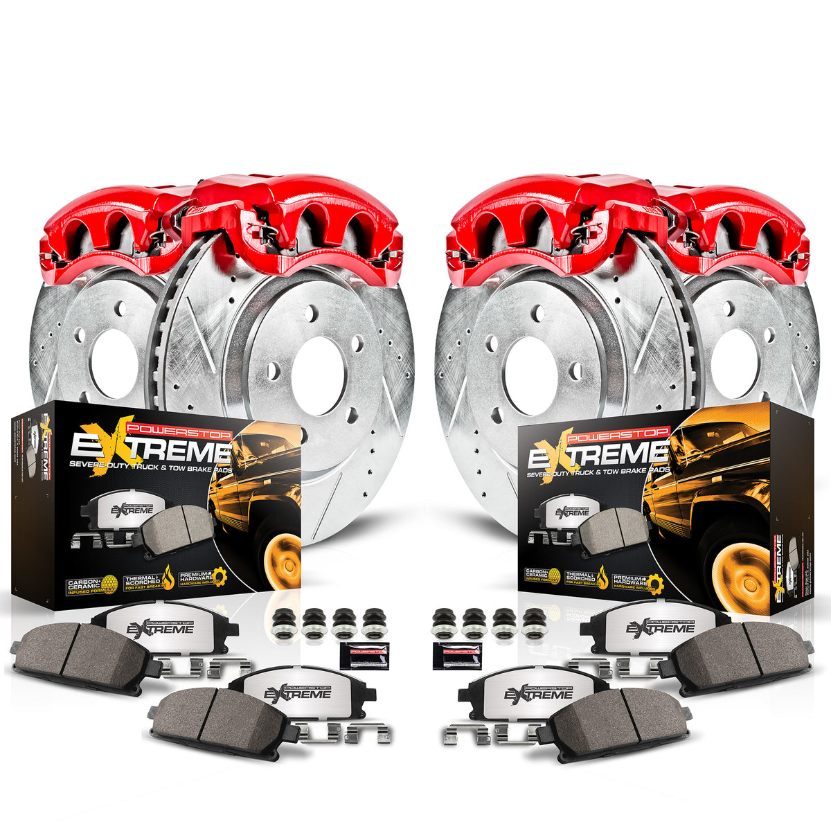 Power Stop 15-18 Jeep Renegade Front and Rear Z36 Truck & Tow Kit w/Cals