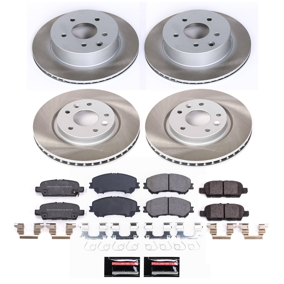 Power Stop 14-20 Nissan Rogue Front and Rear Semi-Coated Rotor Kit