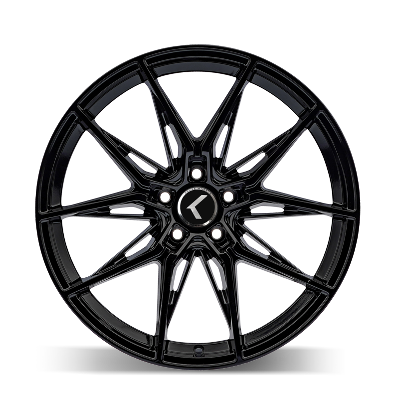 Kraze KR196 Evolve 19x8.5 / 5x112 BP / 30mm Offset / 66.56mm Hub Gloss Black Wheel