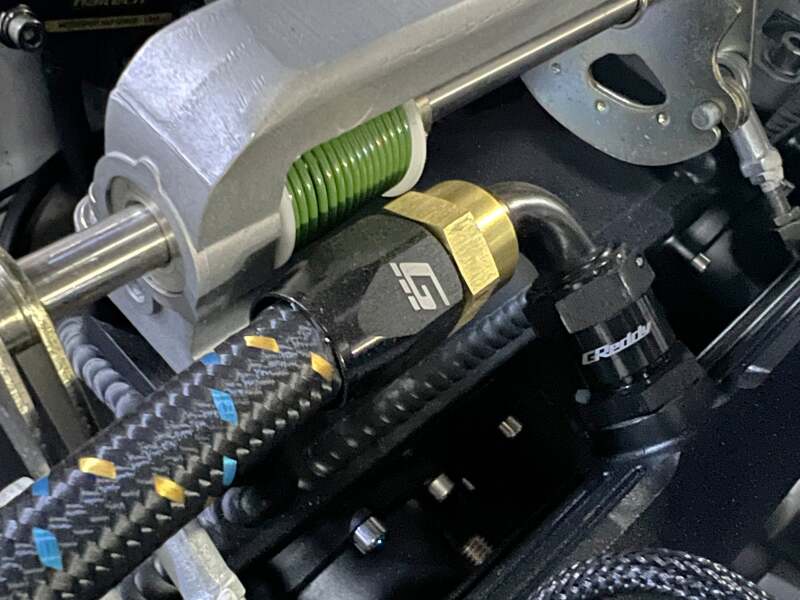 GReddy AN16 STRAIGHT HOSE END BLACK/GOLD ANODIZED
