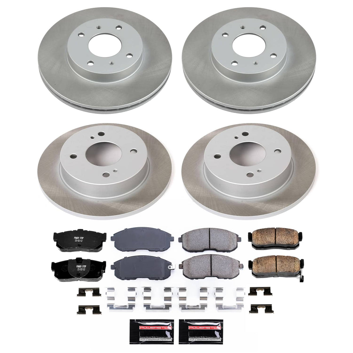 Power Stop 99-01 Infiniti G20 Front and Rear Semi-Coated Rotor Kit