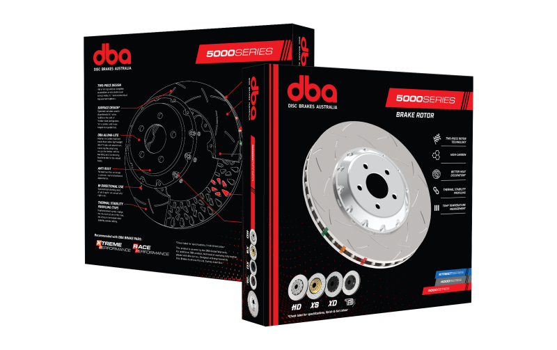 DBA 07-12 Audi R8 4.2L/5.2L 5000 Series Slotted & Drilled Rear Rotor w/Clear Anodized Hat