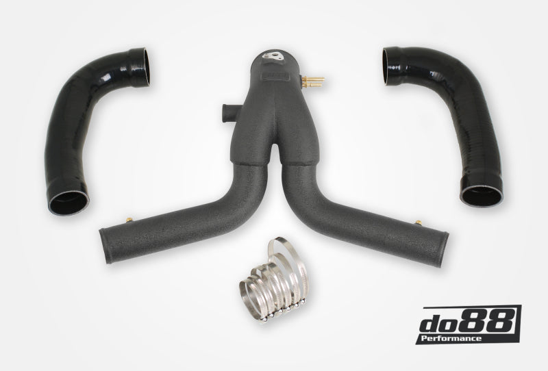 do88 2015+ Porsche 911 Turbo/Turbo S (991.2) Y-Pipe for do88 Intercooler - Black
