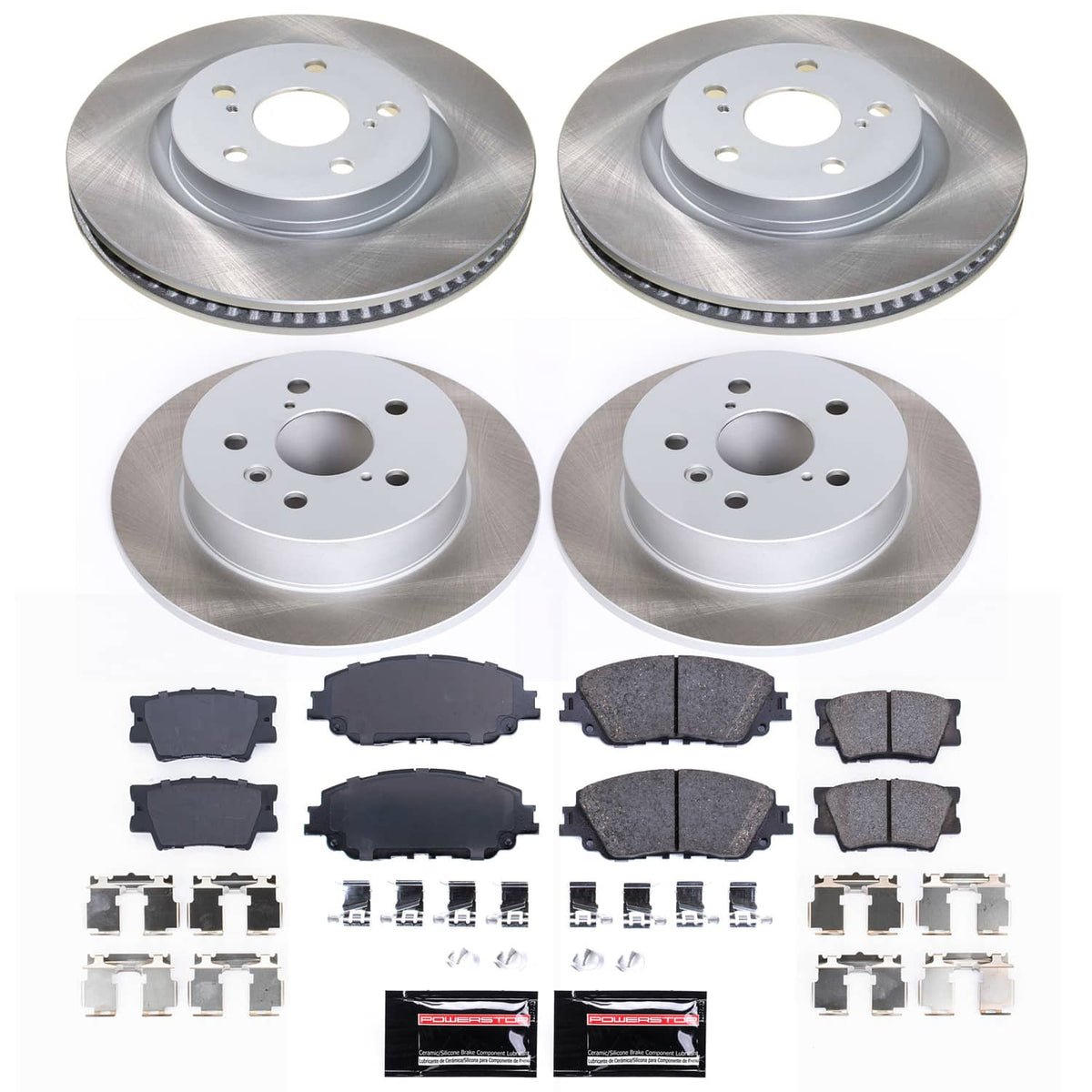 Power Stop 21-22 Lexus ES250 Front and Rear Semi-Coated Rotor Kit