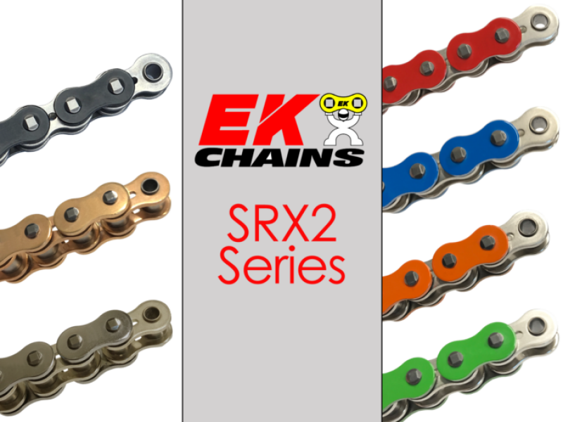 Vortex Racing EK 520 SRX2 Clip Master Semi Press 106 Links- Gold